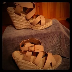 Platform wedge heels
